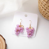 Purple Grape Earring