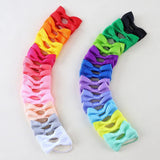 Girl Bow Solid Color Elastic Hair Ties (40pcs)