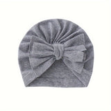 4-Pack Infant Turban Hats, Cotton Stretch Headbands with Bowknots
