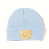 Warm Bear Label Knitted Baby Hat - Pre Order