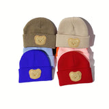 Warm Bear Label Knitted Baby Hat - Pre Order