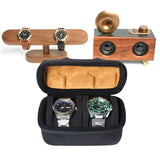 2 Slots Watch Travel Case, Hard-Shell Watch Storage Organizer