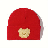 Warm Bear Label Knitted Baby Hat - Pre Order