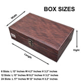 PU Leather Premium Watch Storage Box - 6 Slot