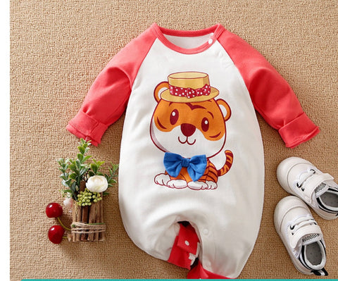 Tiger Full Sleeves Cotton Romper