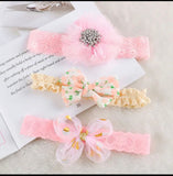 Lace Flower Headband Set (Pack of 3)