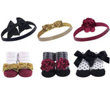 Hudson Baby 6 Piece Headband and Socks Gift Set