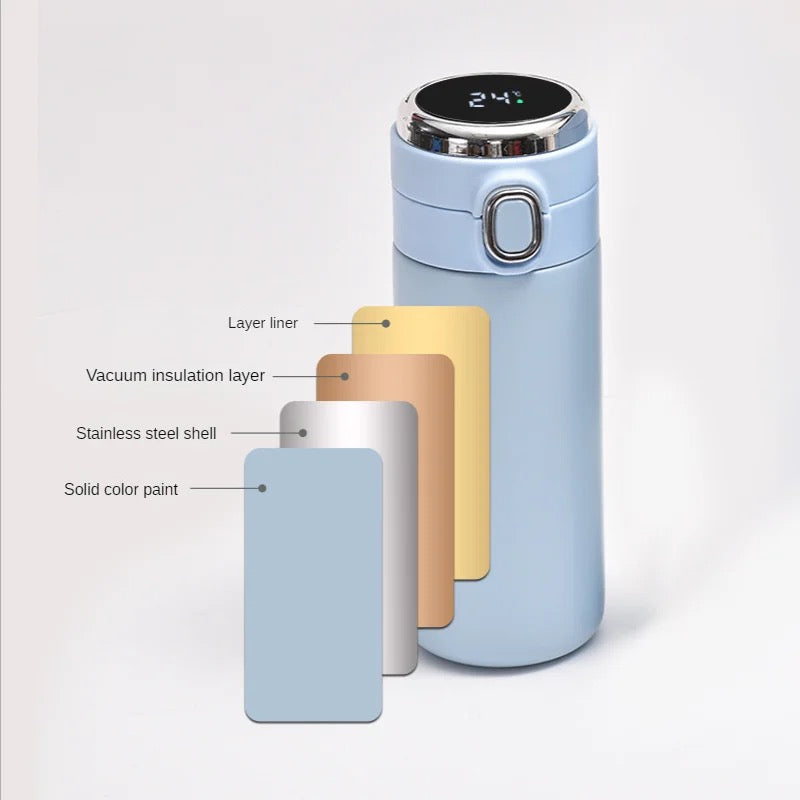 420ml Stainless Steel Thermos Bottle Smart LED Temperature Display Leak-proof Vacuum Flask