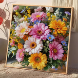 Colorful Bouquet 11CT Printed Fabric Cross-Stitch Kit