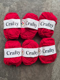 Crafty Branded Acrylic Yarn 6-Pack – 25g Yarn Balls