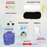 Black & White Penguin Amigurumi Crochet Kit – Beginner DIY Plush