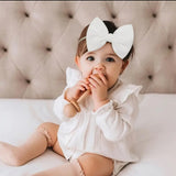 Soft & Stylish Solid Color Bow Headbands for Girls - Eid Collection 2025