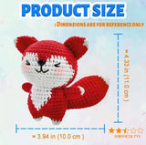 Fox Crochet Kit for Beginners - All-in-One Complete Crochet Set with Yarn, Hook, Pattern & Video Tutorial