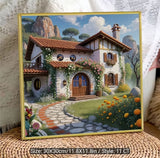 Charming Cottage with Flowered Garden Cross-Stitch Kit 30x30cm