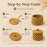 Crochet Woven Storage Basket DIY Craft Kit - Ginger