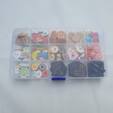 Assorted Wooden Plastic Buttons Box