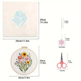 5-Pack Beginner Embroidery Kits with Patterns and Instructions DIY Kit