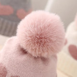 Newborn Infant Pompom Baby Cap Heart Printed