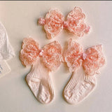 Baby Formal Headband and Socks Set Fancy Chiffon Bow 2pcs