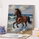 Horse Running on the Beach 11CT Cross-Stitch Kit 30x30cm