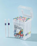 80-Color Acrylic Paint Marker Set, Portable Bucket Design