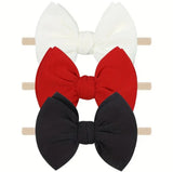 Soft & Stylish Solid Color Bow Headbands for Girls - Eid Collection 2025