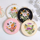 5-Pack Beginner Embroidery Kits with Patterns and Instructions DIY Kit