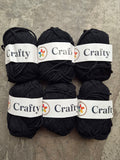 Crafty Branded Acrylic Yarn 6-Pack – 25g Yarn Balls