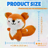 Fox Crochet Kit for Beginners - All-in-One Complete Crochet Set with Yarn, Hook, Pattern & Video Tutorial