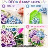 Hydrangea Bouquet DIY Pearl Art Painting Kit 30x30cm
