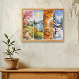 Four Seasons Frameless Stamped Cross-Stitch Kit 30x40cm
