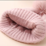 Newborn Infant Pompom Baby Cap Heart Printed