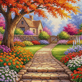 Stone House Garden Path 11CT Cross-Stitch Kit 30x30cm