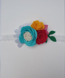 Baby Felt Flower Glittery Headband Set 1pc/3pcs