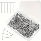 1 Inch T Shape Sewing Pins Wig T-Pins with Clear Plastic Boz (100pcs)