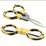 Compact & Versatile Stainless Steel Folding Scissors