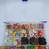 Assorted Wooden Plastic Buttons Box