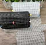 Hand-Woven Mesh Clutch Canvas Sheet