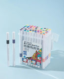 80-Color Acrylic Paint Marker Set, Portable Bucket Design