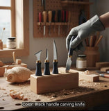 5-Piece Wood Carving Knife Set for Beginners – Sharp Carbon Steel Blades, Ergonomic Handles, Whittling Tool Kit