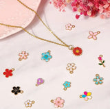 Assorted Flower Charms for Bracelet And Jewelry Making - 12pcs