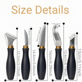 5-Piece Wood Carving Knife Set for Beginners – Sharp Carbon Steel Blades, Ergonomic Handles, Whittling Tool Kit