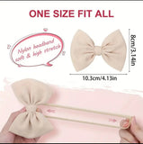 Soft & Stylish Solid Color Bow Headbands for Girls - Eid Collection 2025