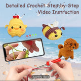 Animal Amigurumi Crochet Kit – 8 Designs | Beginner DIY Set