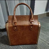 Vintage-Inspired Tote Bag for Women Large Capacity Zipper Closure Durable Shoulder & Crossbody Bag