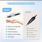 Engraving Pen Kit with 30 Bits & Stencils – Cordless USB Rechargeable Wood Metal Resin Carving Tool, Beginner-Friendly DIY Gift