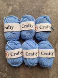 Crafty Branded Acrylic Yarn 6-Pack – 25g Yarn Balls