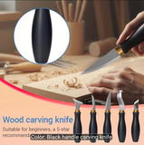 5-Piece Wood Carving Knife Set for Beginners – Sharp Carbon Steel Blades, Ergonomic Handles, Whittling Tool Kit
