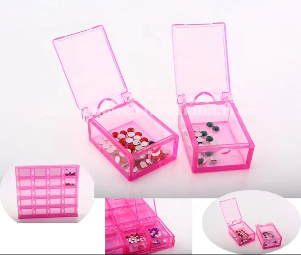 Plastic Compartments Box - Nail Art Decoration Storage Box