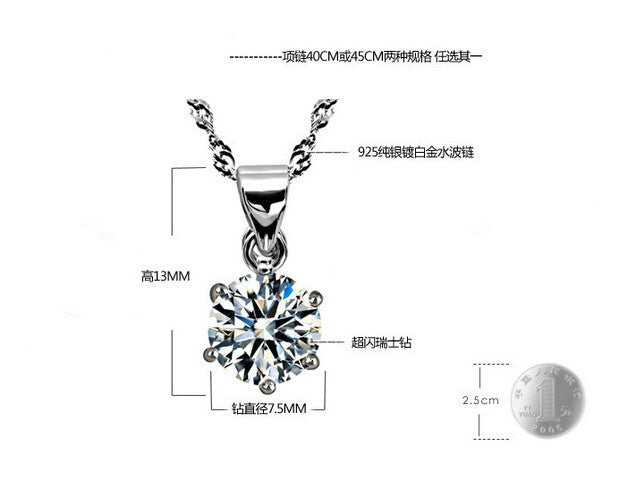 Zircon Necklace and Earrings Set